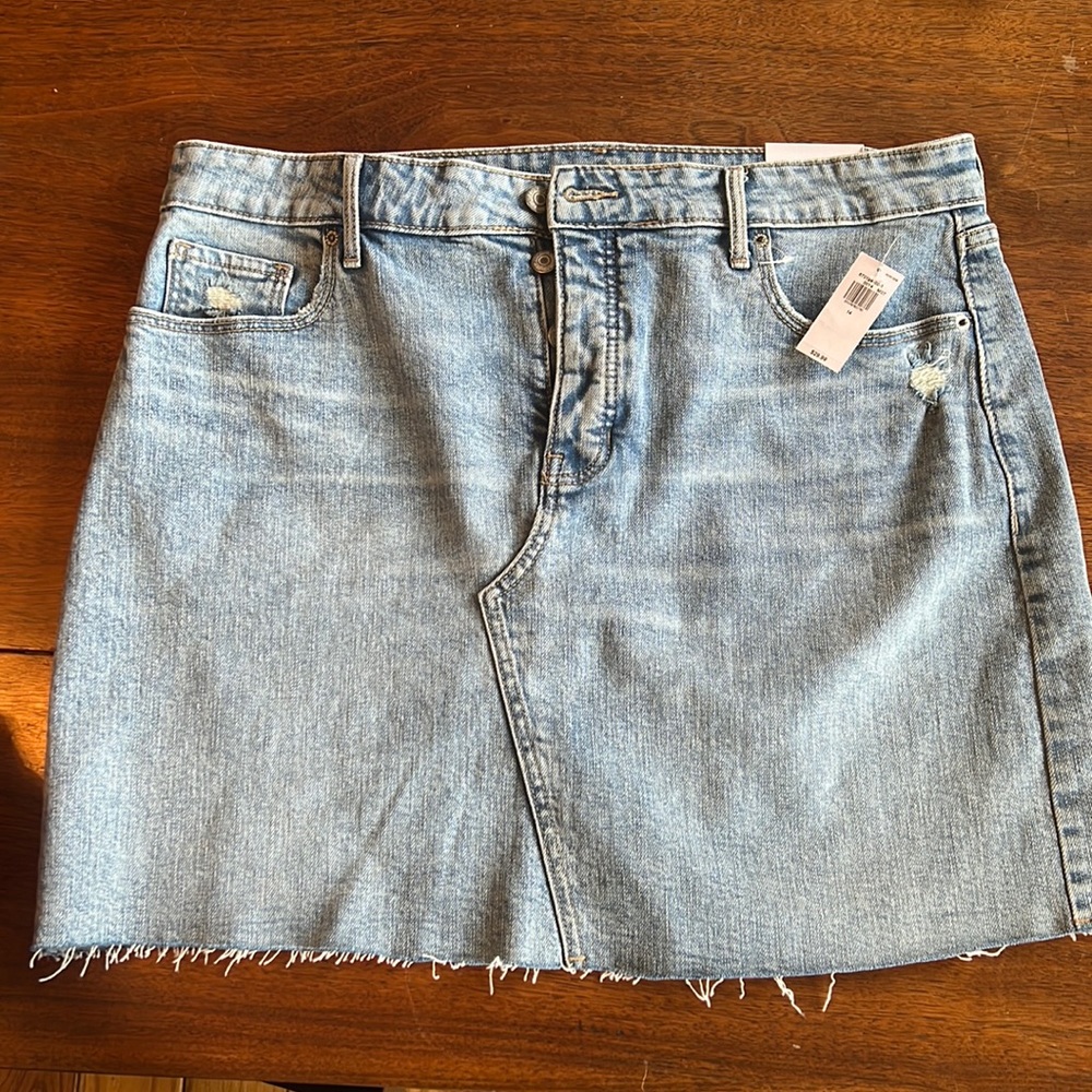 New with tags, Button fly denim skirt